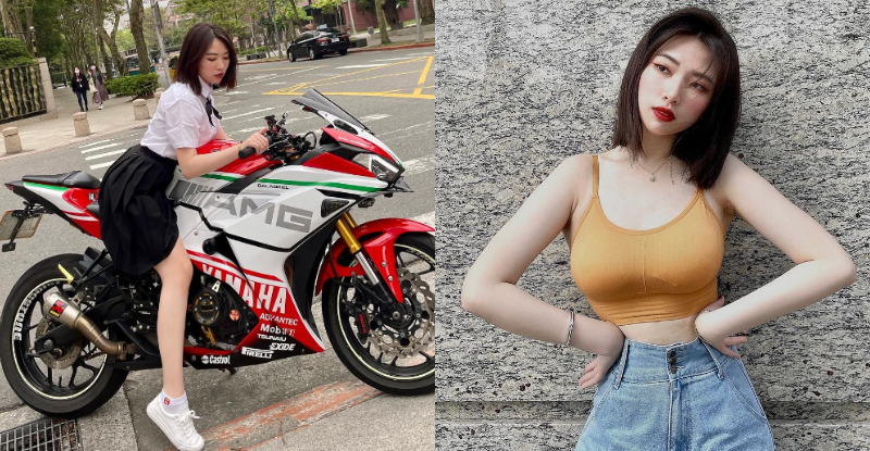 【WPT扑克】制服美少女騎重機網路瘋傳　胸前兩顆巨頭燈超閃　網友：人比車還兇！