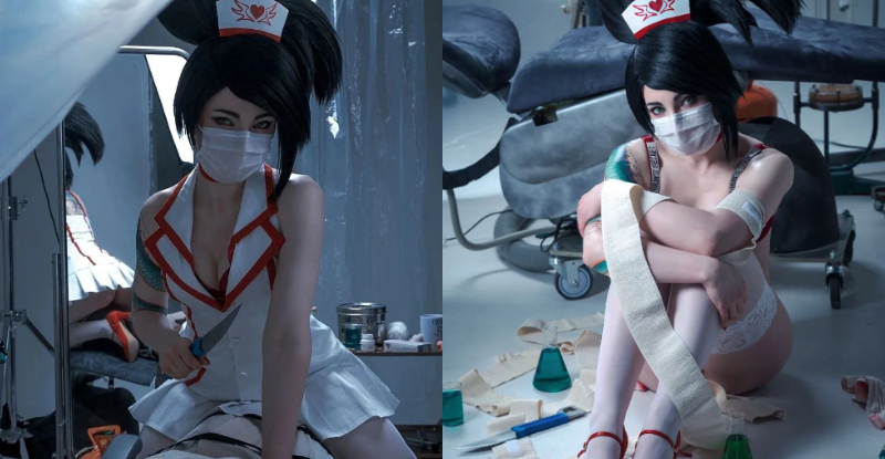 【WPT扑克】養眼福利！正妹Coser裙底風光全被鏡子出賣　豐潤挺翹蜜桃臀乍現