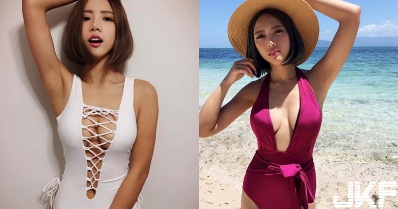 【WPT扑克】E奶正妹「低胸爆乳」好霸氣，「渾圓美乳」深V一路開到肚臍啦！