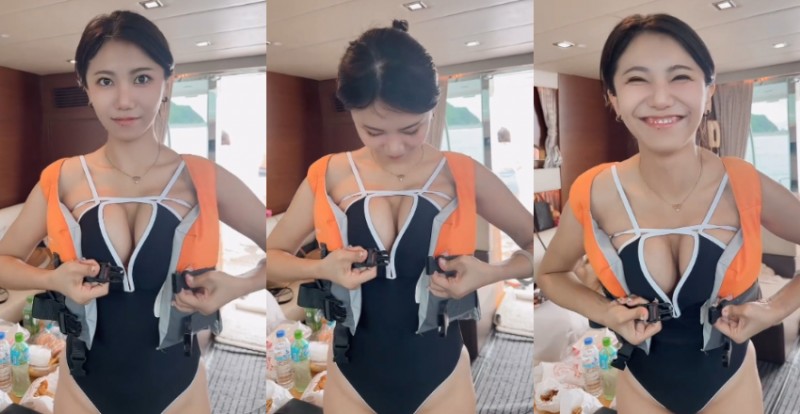 【WPT扑克】扣不上去！大尺女王《伊芙蝶》奶太大竟沒辦法穿救生衣