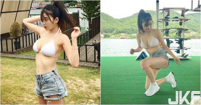 【WPT扑克】碼頭邊拍到「比基尼奶妹」！純天然「雪白圓乳」弧度好美！全身肌膚都超白der