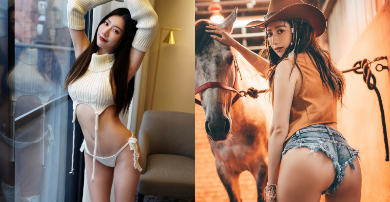 【WPT扑克】邪惡牛仔「比特」短褲深卡蜜臀縫，馬廄也能「賣屁股」！