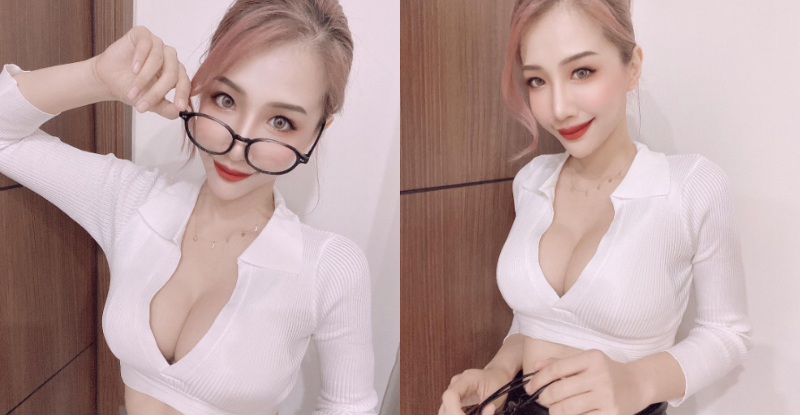 【WPT扑克】「米小米Mina」掛眼鏡讓人想使壞，「白嫩巨乳」又秒爆襯衫！