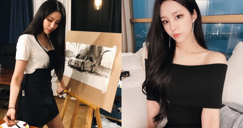 【WPT扑克】美豔正妹畫家「Helen」挺胸作畫，「雄偉的車頭燈」變成焦點！