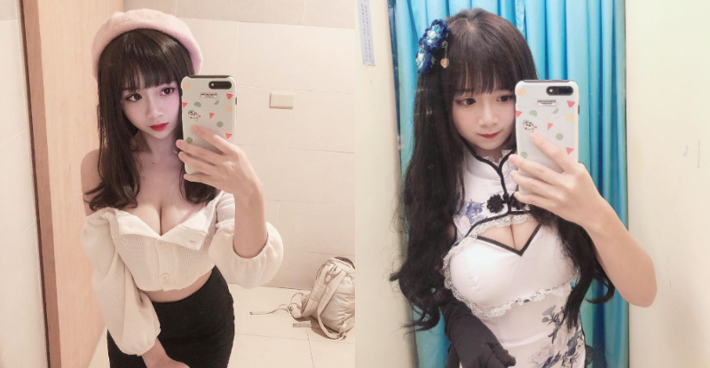 【WPT扑克】甜美大眼萌妹倩倩是「童顏巨乳」　開胸旗袍大爆白皙嫩乳