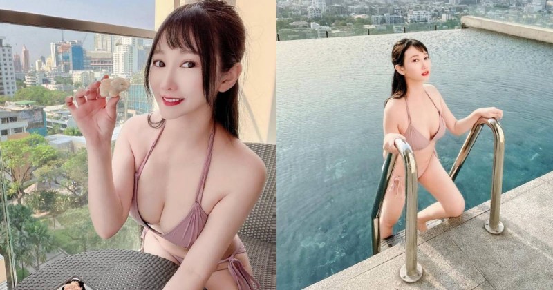 【WPT扑克】甜美正妹「又又」曼谷旅行解放！無邊際泳池秀「火辣比基尼」好養眼