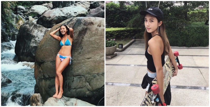 【WPT扑克】玩滑板的妹子身材都超好！陽光笑容搭配「緊緻身材」化身台灣最美的風景！