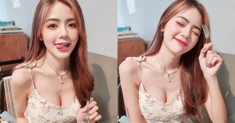 【WPT扑克】甜美活潑「大馬正妹」JW靖汶，小洋裝秀「雪白美乳」，光看她吃東西就好幸福！