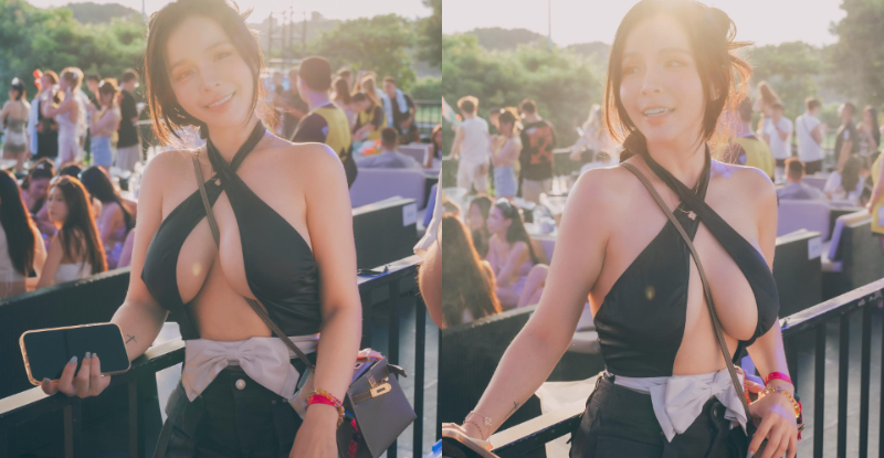 【WPT扑克】逆光戰士「香菱」傲乳太亮眼，「背帶卡溝」也頂不住厚重半球