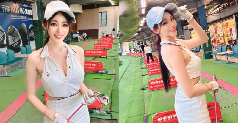 【WPT扑克】高爾夫練習場最美學員《謝立琪Kiki》　性感揮桿身影是全場焦點