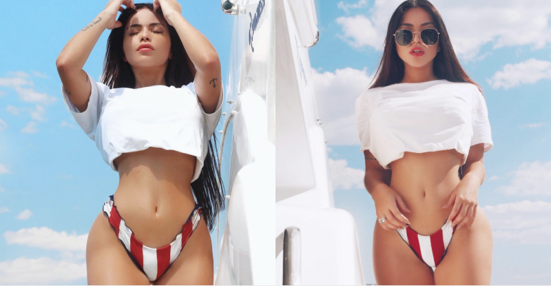 【WPT扑克】小腰精！奶妹隱乳術破功「比基尼罩不住立體雙頭燈」　上帝視角好幸福啊