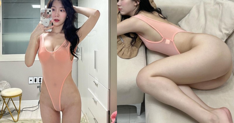 【WPT扑克】好乾淨！「韓國白皙正妹」大膽穿透膚連身裝，高衩露出「整片美肌」網友狂放大