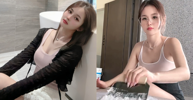 【WPT扑克】正妹油漆工「鄭綺」細肩帶調石灰，「低胸露溝」網讚：性感又能幹