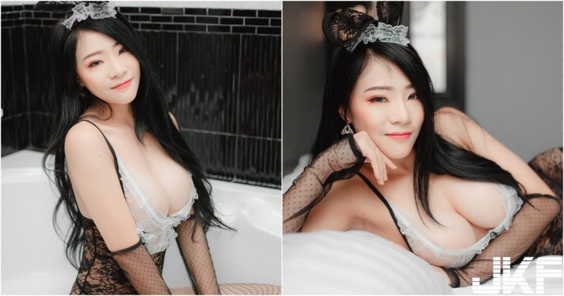 【WPT扑克】「爆乳兔女郎」性感來襲！超火辣黑蕾絲讓人想要「吃兔兔」，這麼可愛就是欠吃啊！