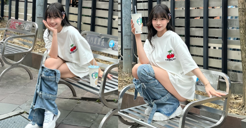 【WPT扑克】大亮點！悠閒正妹「苡昕」褲襠消失術，「白嫩蜜大腿」閃瞎路人！