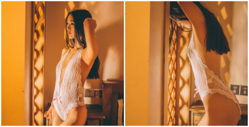 【WPT扑克】乳首若隱若現！「虎牙蘿莉」穿上白色情趣蕾絲，推倒纖細胴體的悖德感實在太刺激！