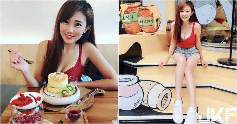 【WPT扑克】開動啦！長髮甜美妹子「低胸爆乳」吃甜食！「雪白圓乳」比舒芙蕾還大！