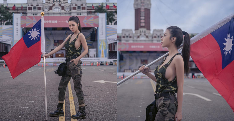 【WPT扑克】國慶亮點！最辣站安官「西西」軍衣難擋「渾圓猛乳」，扛旗帥樣引網友暴動！