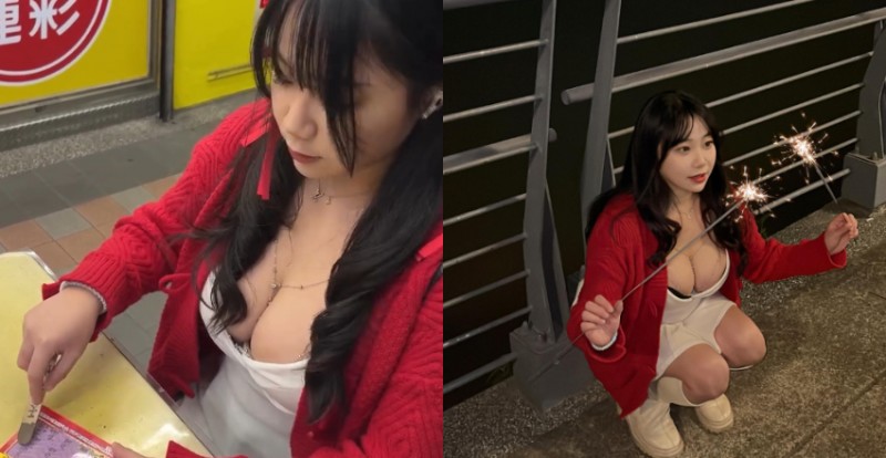 【WPT扑克】過年就是要刮刮樂啊！正妹爆乳求發財　8秒晃奶影片引起暴動