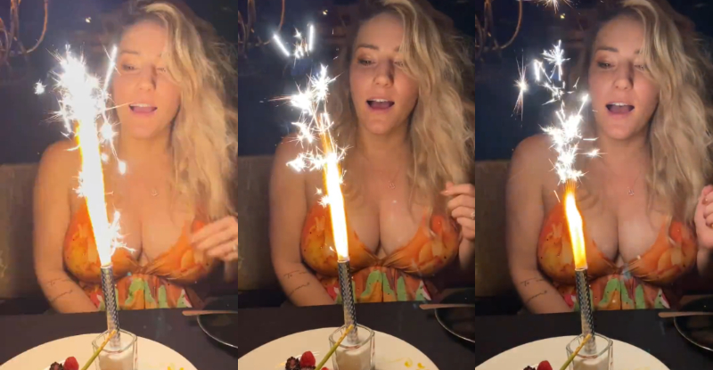 【WPT扑克】奶大錯了嗎？爆乳壽星「低胸吹蠟燭」惹爭議　11秒慶生片創30萬觀看