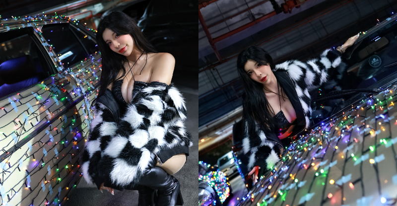 【WPT扑克】性感車手「安安Anna」駕虹彩轎車，「爆乳猛蹲」蜜桃也露餡！