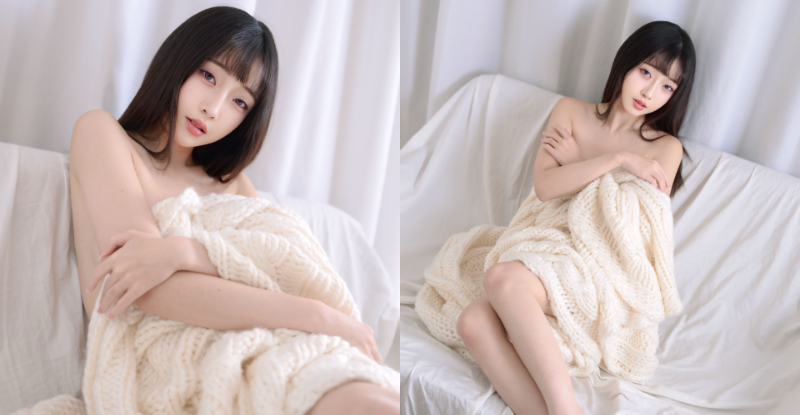 【WPT扑克】愛裸女神「玲奈Lena」聖誕披針織，「白嫩香肩」給粉絲掀被子