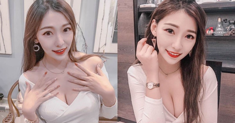 【WPT扑克】172性感長腿正妹「薇娜 Verna」，白色深V裝「事業線好飽滿」！