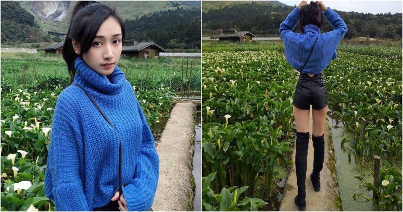 【WPT扑克】淡大會計系正妹女大生「段璟樂」採海芋～短褲長靴背影超殺！