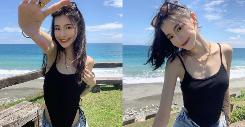 【WPT扑克】花蓮海邊出現「頂規正妹」，褲頭失守「高衩搭甜笑」惹海岸線都戀愛