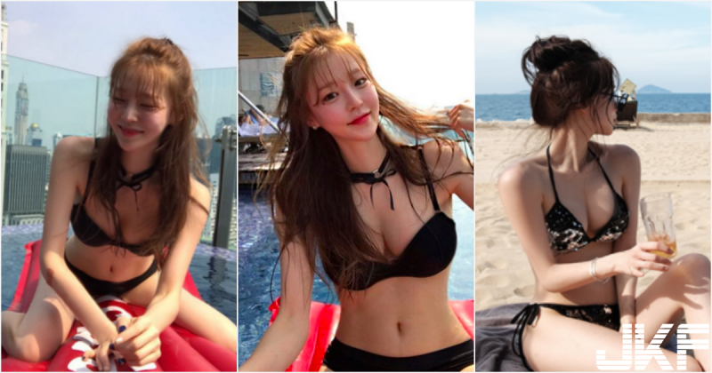 【WPT扑克】清純妹子到海邊就解放「雪乳深溝」　跨騎浮床姿勢滿分辣翻了～