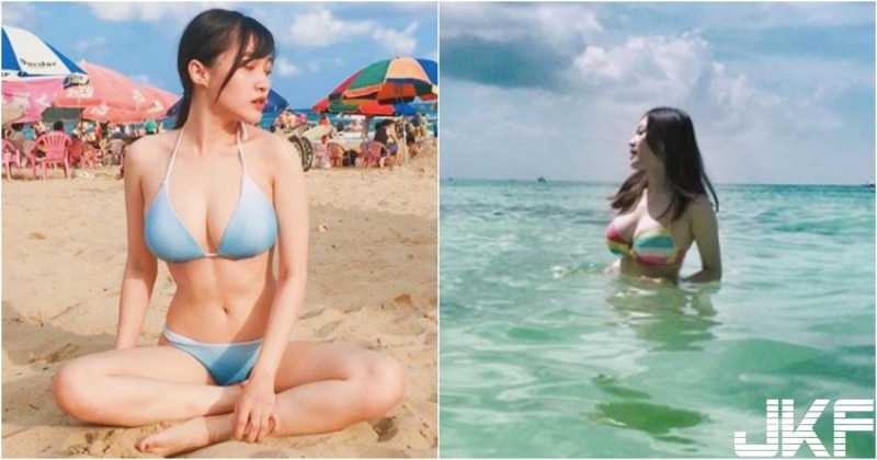 【WPT扑克】超兇der！彰師大會計系「巨乳正妹」海邊玩水！「頂級身材」穿比基尼畫面太美好！