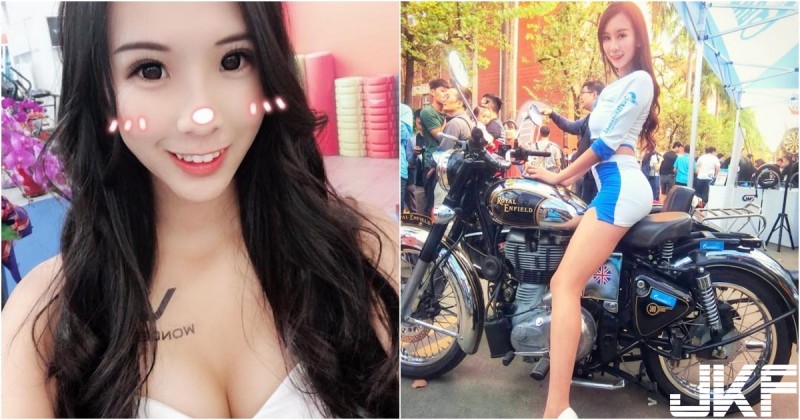 【WPT扑克】車展上「長腿SG」出沒，「完美曲線」跨過重機讓人心癢癢～