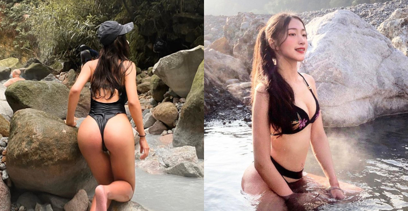 【WPT扑克】「Zona」山溫泉中泡「性感蜜臀」，銷魂曲線比秘境還壯觀