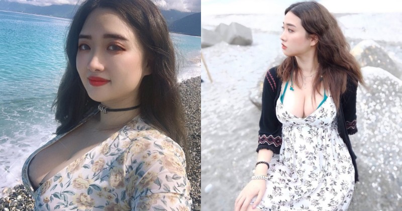 【WPT扑克】「巨乳工程師」海邊散步吹風，「爆乳小洋裝」hold不住兇猛負擔！