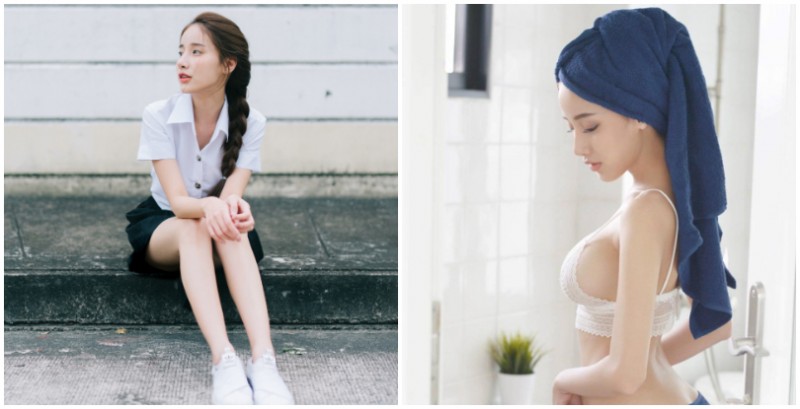 【WPT扑克】「清純學生妹」制服下藏著胸爆身材！大份量爆乳的超惹火S曲線，清新又火辣！