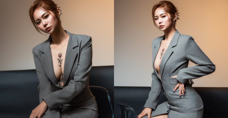 【WPT扑克】霸氣總裁「萱萱Yuri」不穿內衣，「深美事業線」招募小狼狗