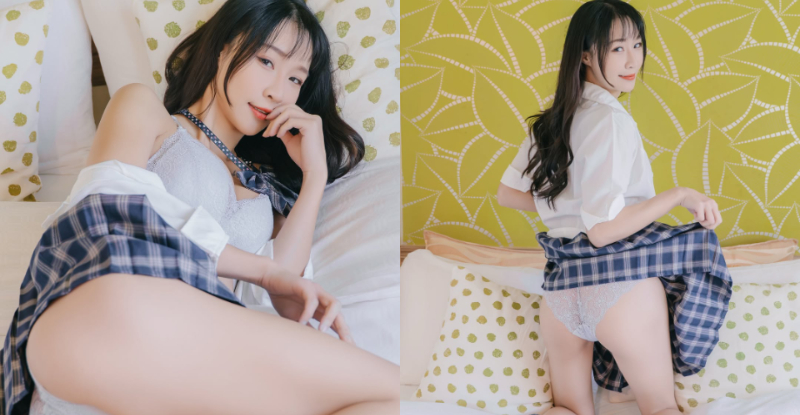 【WPT扑克】純欲學生妹「小采緹」放學掀制服，「蕾絲小褲褲」透美好風景