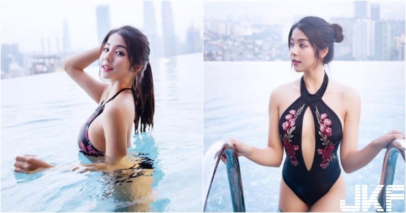 【WPT扑克】無邊際泳池「美乳正妹」出沒！側身出水畫面「渾圓凸起」好兇！