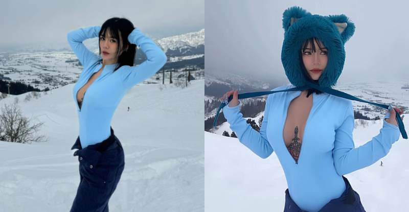 【WPT扑克】冰山美人！日本雪地驚見火辣正妹「茜茜」，「傲乳開縫」露超猛奶霜！