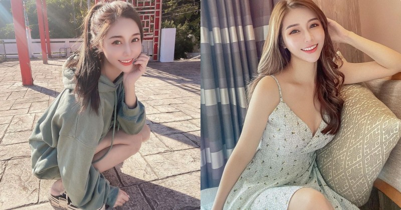 【WPT扑克】性感IG女神「蹲地拍照」畫面好甜，穿「深V洋裝」的曲線太誘人了！