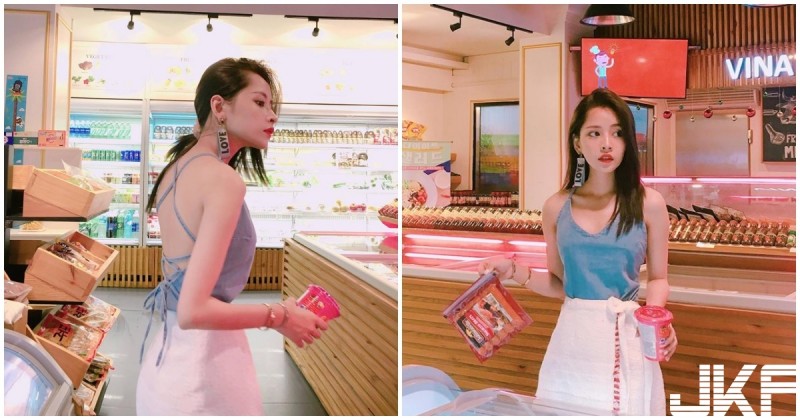 【WPT扑克】越南妹子露美背逛超市，雪白美肌超Q彈，完全就是天菜啊！