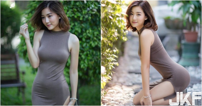 【WPT扑克】極品！「甜美奶妹」緊身高衩洋裝好撩人！「前凸後翹」超性感Ｓ曲線衣服藏不住！