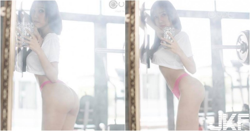 【WPT扑克】妹子「健身房自拍」好狂喔！「粉色小丁」露出渾圓蜜桃臀！旁邊的人怎麼專心啦！