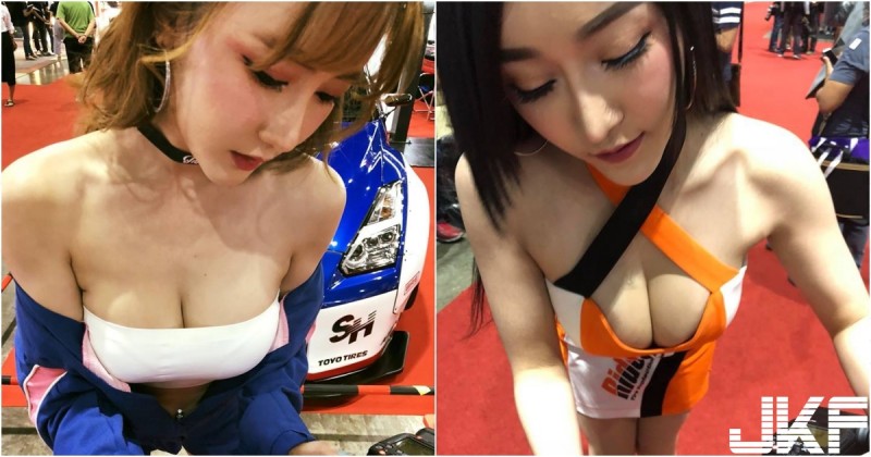 【WPT扑克】車展最強撩妹法！低頭看照片「上帝視角」美乳溢出！深溝外放福利滿滿！