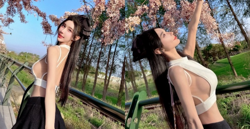 【WPT扑克】甜萌女神《夢夢MonMon》露側乳賞花　提前讓粉絲預習攝影會辣度