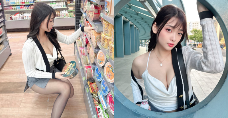 【WPT扑克】午餐來囉！絲襪正妹「露露咪」親送泡麵，「深美乳溝」粉絲都想當她的菜