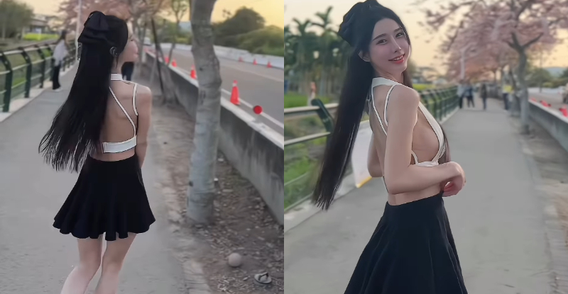 【WPT扑克】春日限定！櫻花妹「夢夢」遊走步道太驚艷，「背殺回眸殺」像超級女主！