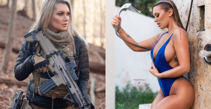 【WPT扑克】狠角色！特戰女兵胸前配備兩顆「人肉乳彈」　視覺衝擊太強光看就腿軟