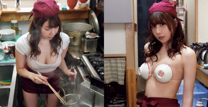 【WPT扑克】真．碗公奶！拉麵店員「爆乳甩麵」　奶大到碗都快罩不住！