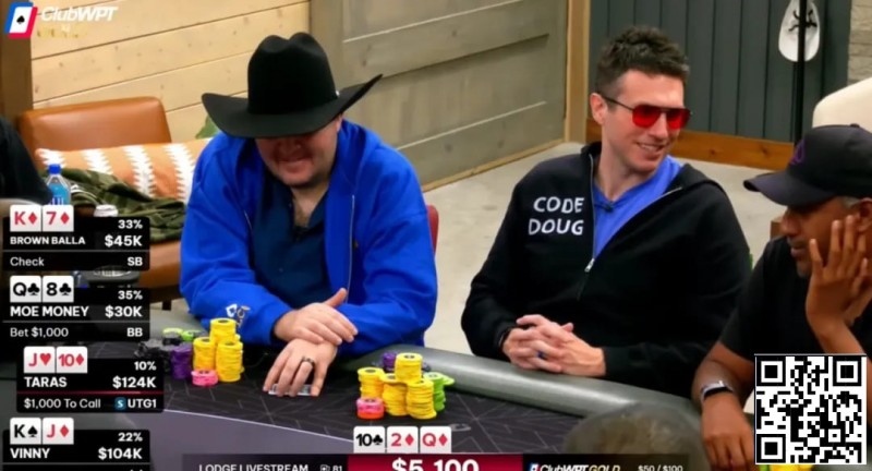 【WPT扑克】牌局分析：中对河牌圈过牌-加注诈唬，迎头撞上坚果顺